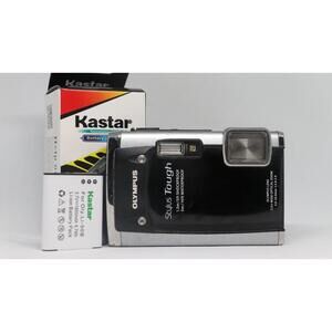 Olympus Stylus Tough 6020 Digital Camera Black w/ 2 Batteries & Charger Tested